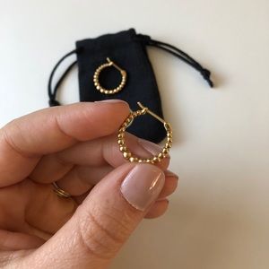 Mejuri Beaded Midi Hoops